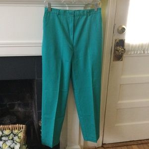 Vintage Southern Lady Teal/Turquoise/Green High Rise Pants - Sz 11/12